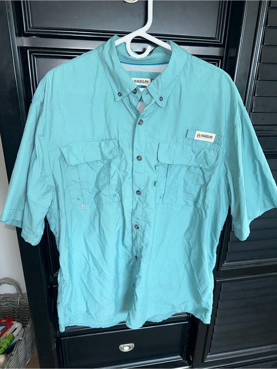 Magellan Outdoors Other - Magellan Outdoors Men's Button-Down Short Sleeve Shirt - Aqua
